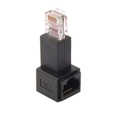 Immagine di chenyang RJ45 8P8C FTP STP UTP Cat 5e LAN Ethernet Adattatore di estensione rete 90 gradi ad angolo retto