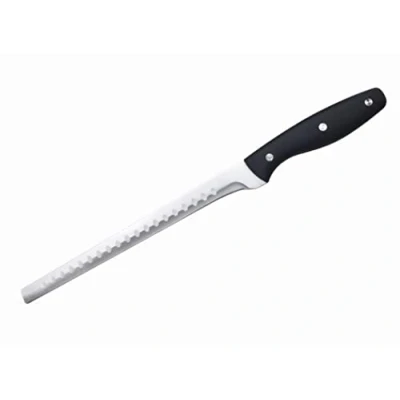 Immagine di NERTHUS FIH 378 Coltello da prosciutto in acciaio inossidabile, nero, punta smussata