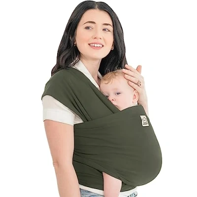 Immagine di KeaBabies Baby Wrap Carrier Tutto in 1 originale Breathable Sling, Leggero, Mani Free Wrap, Carriers per Neonato, (Forest)
