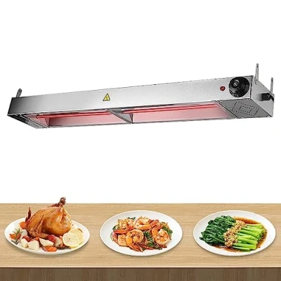 Immagine di Lampade Riscaldanti per Cucina, Acciaio Inossidabile Lampada Scaldavivande, Sospeso Scaldavivande con Temperatura Regolabile Ristorante, Hotel, Cucina(1pcs,Size:60cm)