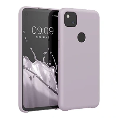Immagine di kwmobile Cover per Google Pixel 4a Custodia Back Case Smartphone in Silicone TPU Protezione Gommata nuvola viola