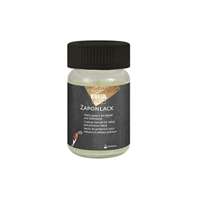 Immagine di Kreul 84060 Lacca Zapon, 60 ml, Vernice Protettiva Trasparente per superfici Metalliche Lucide, previene l&#039;appannamento, Lo scolorimento e la corrosione, Transparent, unità