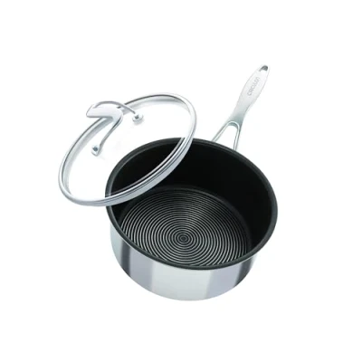 Immagine di Circulon SteelShield C Series Casseruola in acciaio inox da 20 cm/2,8 l, pentola a induzione con coperchio ibrido antiaderente, adatta per utensili metallo e lavabile lavastoviglie
