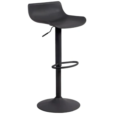 Immagine di CLP Sgabello Alto Bar Aveiro In Polipropilene I Cucina Girevole A 360 Dal Design Moderno Sedia Penisola Regolabile 57 78 CM, Colore:nero