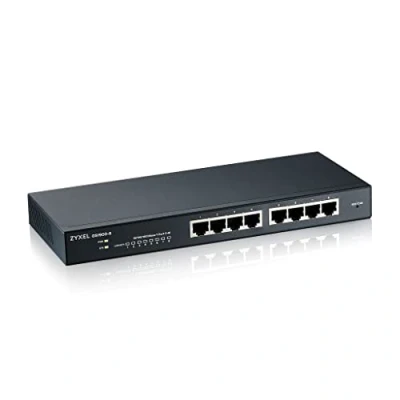 Immagine di Zyxel 8 porte Gigabit Switch Gestione Smart Montaggio a parete/da tavolo e senza ventola VLAN, IGMP, QoS Protezione vita limitata [GS1900 8]