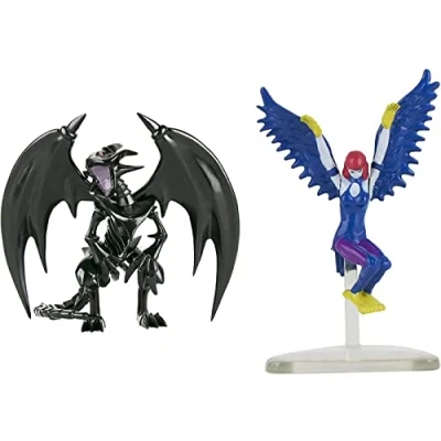 Immagine di Super Impulse 5502C Yu Gi Oh Figure articolate altamente dettagliate da 9,5 cm. Il set include Harpie Lady e drago nero dagli occhi rossi