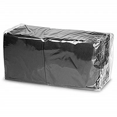 Immagine di Drinkstuff Tovaglioli da cocktail a 2 strati, confezione 250 pezzi, 24 cm, colore: nero