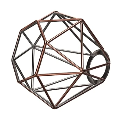 Immagine di ledscom.de paralume a gabbia, bronzo, 155 mm Ø, paralume, di ricambio, sospensione, in metallo, vintage