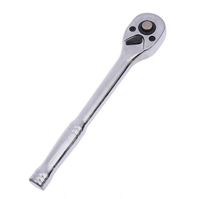 Immagine di KATSU Cricchetto Reversibile 1/4&quot;, Manico per Chiave a Bussola Sgancio Rapido 72 Denti, Cromo Vanadio Lucidato Specchio, Riparazione Auto Garage Meccanico Strumento, 160mm 421908