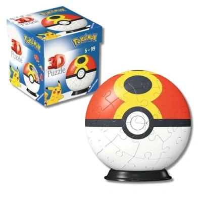 Immagine di Ravensburger Puzzle 3D 11628 Palla Poké Balls [EN] Repeat Ball per i fan dei Pokémon, a partire dai 6 anni in su, Colore Giallo