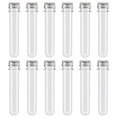 Immagine di Gwhole 12 Pezzi Provette di Plastica Trasparente con Tappi Spinta, Bomboniera Portaconfetti Contenitori Perline, 40ml