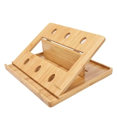 Immagine di iCozzier supporto pieghevole in bambù per computer portatile, regolabile notebook, tablet, scrivania, letto, dissipazione del calore, MacBook, netbook, Ultrabook