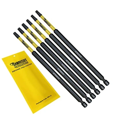 Immagine di 6 x SabreCut SCRK152TX 152 mm T15 TX15 T20 TX20 T25 TX25 T27 TX27 T30 TX30 T40 TX40 Set di punte per cacciavite a impatto magnetico Torx Heavy Duty
