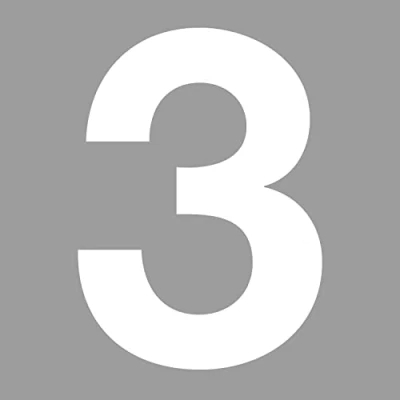 Immagine di Adesivo con numero 3 di colore bianco, altezza 10 cm, casa autoadesivo, da incollare, per esterni, cassetta delle lettere, porta I resistente alle intemperie, kfz_674_3