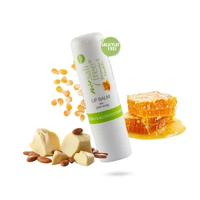Immagine di mysalifree BIO LIPPENBALSAM, 100% natürlich intensive Lippenpflege für sensible Haut, mit Bienenwachs + Kakaobutter, 5ml, zertifizierte Biokosmetik, weltweit einzigartig, BIO+FREE FROM(1 Stk.)