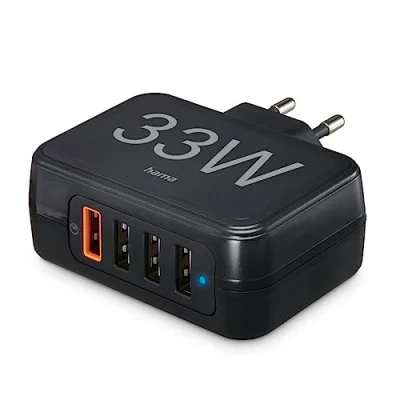 Immagine di Hama Caricatore USB 33 W Ambiente interno, Presa di corrente Num. uscite: 4 x A