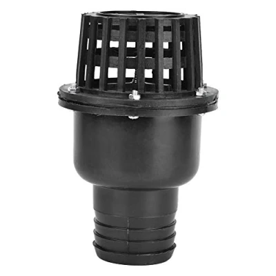 Immagine di Fafeicy valvola di fondo della Pompa dell&#039;acqua, ritegno piatta a bassa pressione in PVC nero, per macchina fluido(2.5&quot;),