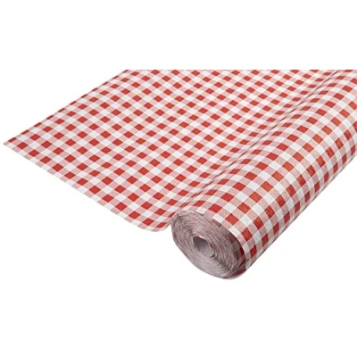 Immagine di Pro Nappe Cod. R482570I Tovaglia a rotolo in Carta damascata 1,18 x 25 Mt 83 coperti dal motivo universale, offre eleganza e sobrietà Colore rosso vichy