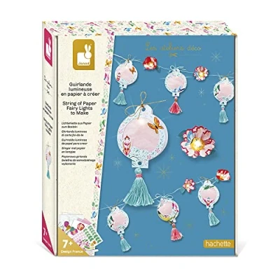 Immagine di Janod Ghirlanda Luminosa in Carta Fai Da Te Les Ateliers Déco Attività Creativa per Bambini Abilità Manuali e Concentrazione Dai 7 Anni, J07971