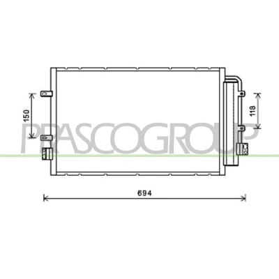 Immagine di PRASCO FT929C001 Condensatore con essiccatore 12 Alluminio, Plastica 560 R 134a IVECO: Daily V Van / Station Wagon, 6