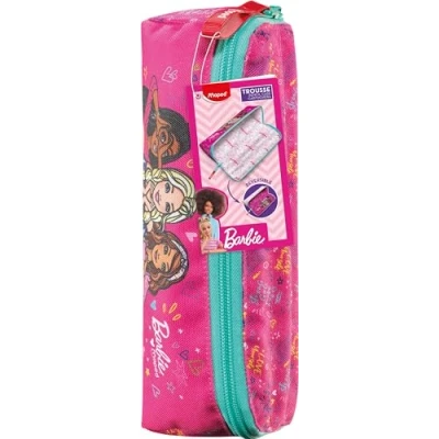 Immagine di Maped Astuccio scuola adolescente reversibile Design Barbie 1 scomparto Durevole e spazioso, multicolore, Con cerniera