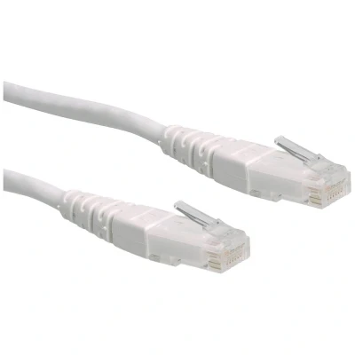 Immagine di Roline 21.15.1526 RJ45 cavo di rete, patch CAT 6 U/UTP 0.50 m Bianco non schermato 1 pz.