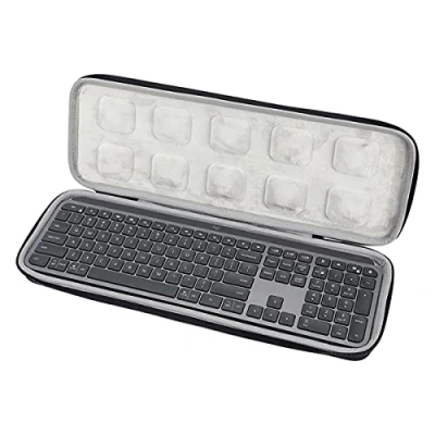 Immagine di Prodrocam custodia protettiva da viaggio con rigida per Logitech MX Keys, tastiera senza fili, accessori computer viaggio, Nero , Semplice