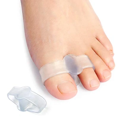 Immagine di Promifun Correttore per le dita dei piedi in gel, 10 pacchetti di separatori con 2 occhielli, distanziatore alluce valgo e sovrapposto