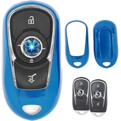 Immagine di Nordecco Custodia per chiave Opel Vauxhall Insignia MK 2 2017 2018 B Mark Grand Sport, Astra K 2016 2022, telecomando senza 2/3 pulsanti (blu)