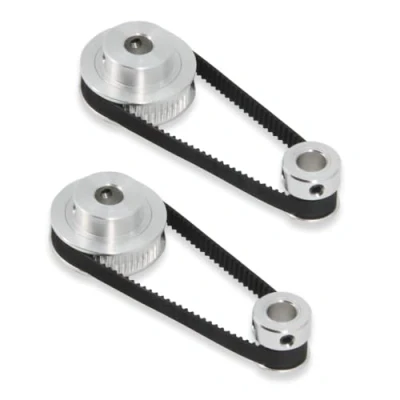 Immagine di TUZUK Set da 2 pezzi GT2 Ruota sincrona 20 e 40 denti Puleggia dentata in alluminio con foro 5 mm cinghia Lunghezza 200 Larghezza 6 (20 40T 5B 6)