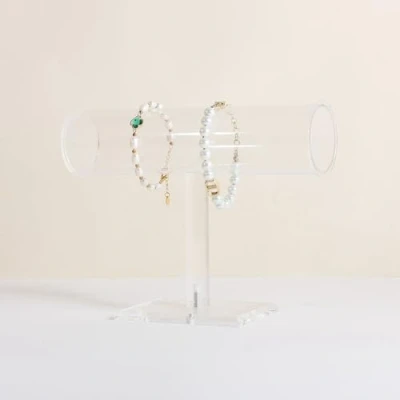 Immagine di GemeShou Supporti per esposizione di bracciali in acrilico vendita, organizzatore gioielli trasparenti, porta orologio trasparente【Supporto T acrilico】