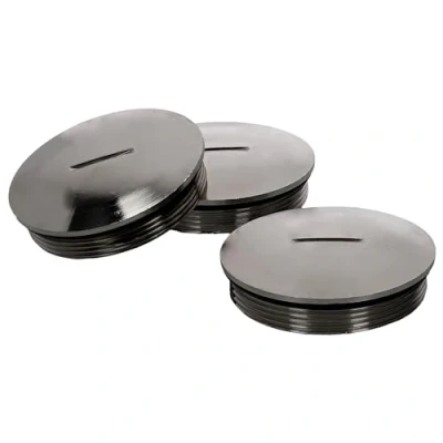 Immagine di Kalitec D4516210 PG16 Set di 3 tappi ciechi in ottone rotondi, diametro 24 mm, PG16, antipolvere e impermeabile, IP68