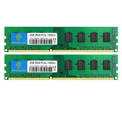 Immagine di 8GB (2x4GB) PC3L PC3 12800U DDR3L DDR3 1600 Mhz UDIMM RAM DIMM 240 pin 2Rx8 1.35V/1.5V CL11 Desktop Memoria KIT Rasalas