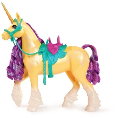 Immagine di Unicorn Academy, Unicorno Leaf, 2 Accessori per l&#039;Equitazione, Alto 28 cm, Compatibile con la Bambola di Ava, Bambole e Unicorni Giocattolo Bambine, 4+ Anni