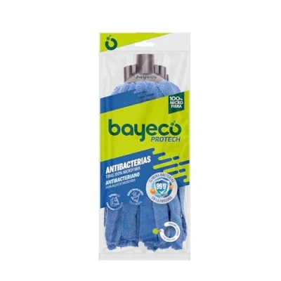 Immagine di Bayeco Copptech Antibatterico Pavimenti Protetti Mop a strisce in microfibra al 100% Elimina il 99,9% di batteri e funghi nel mocio Elevata capacità assorbimento 1 unità