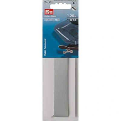 Immagine di Prym Nastro Fluorescente, Poliuretano, Argento, 20 mm, silber, 1,2 m, zum Aufkleben