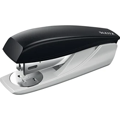 Immagine di Leitz Cucitrice da Ufficio Compatta, Capacità fino a 25 Fogli, Nero, Design Ergonomico, Include Punti, Gamma NeXXt, Blister, 55016095, graffettatrice