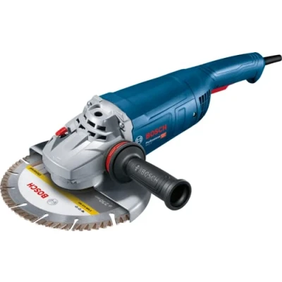 Immagine di Bosch Professional Smerigliatrice angolare GWS 22 230 J (2.200W, incl. imp. agg. anti vibr., flangia montaggio, dado di serraggio, cuffia prot, chiave a due perni, disco diam., conf. in cartone), blu