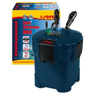 Immagine di Sera UVC Xtreme Filtro Esterno con Controllo elettronico per acquari, UV C da 5 Watt Integrato Amalgama, Che Riduce Agenti patogeni, parassiti e la Crescita di alghe nell&#039;acquario