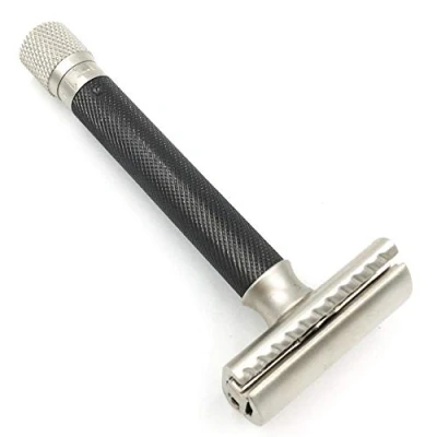 Immagine di parker safety razor rasoio di sicurezza variant manico nero + 5 lamette da barba