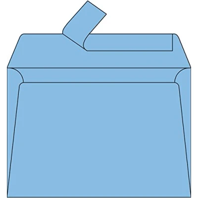 Immagine di Clairefontaine 55726C Pacco da 20 Buste autoadesive Formato C6 (11,4x16,2cm) 120g Colore blu lavanda Inviti Eventi e Corrispondenza Gamma Pollen Carta Premium Liscia