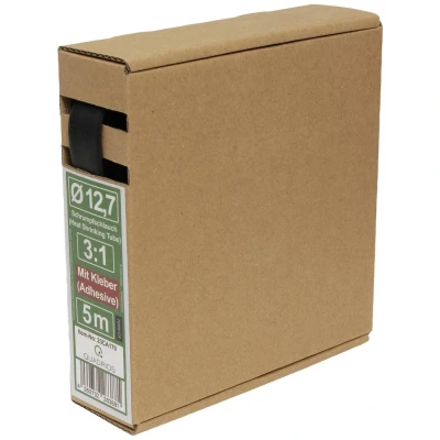 Immagine di Quadrios 23CA179 Termoretraibile con colla Nero 12.7 mm Restringimento:3:1 5 m