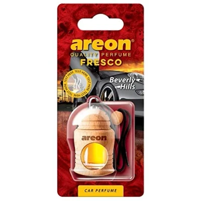 Immagine di AREON Fresco Deodorante Auto da Appendere Beverly Hills Fresh Specchietto Pendente Boccetta Nero Legami 3D (Set x 6)
