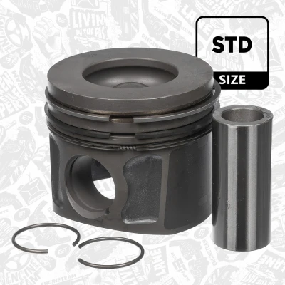 Immagine di ET ENGINETEAM PM004700 Pistone 86mm con fasce elastiche porta fascia elastica, canale raffreddamento FORD: Transit Mk6 Van