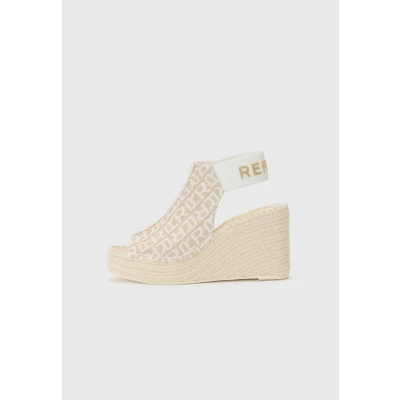 Immagine di Replay JESS TYNE Sandali con plateau, Donna, Taglia: 40, Beige/white Tessuto