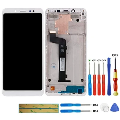 Immagine di swark Display LCD compatibile con Redmi Note 5 (Snapdragon 636) (bianco cornice) schermo touch screen digitizer assembly vetro + strumenti