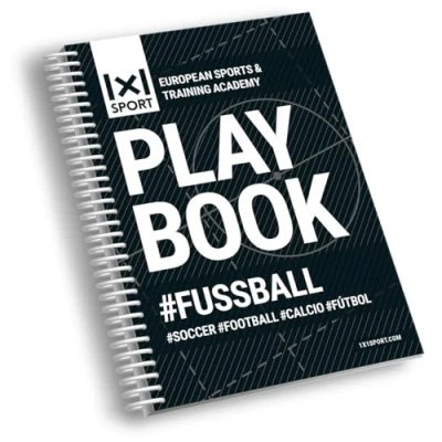 Immagine di Il preferito 1x1SPORT PlayBook #FUSSBALL Modelli di campi da gioco &amp; training formazione per allenatori calcio (quaderno ad anelli, esercizi e taccuini con le tattiche, formato Din A5, 200 pagine)