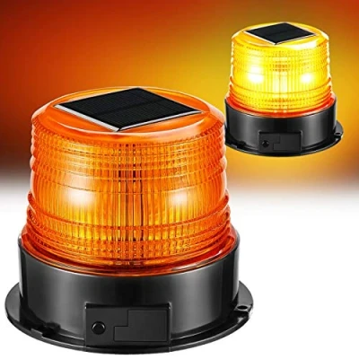 Immagine di Luce Solare Batteria Stroboscopica a LED, Ambrata e Magnetica, Spia Lampeggiante di Emergenza, Attenzione per Veicolo Camion Rotazione, bruciatura fissa 4 diverse modalità