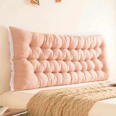 Immagine di GeRRiT Grande cuscino per testiera del letto, di supporto lungo lettura, letto matrimoniale, king size, lombare a cuneo seduto, colore rosa, 180 cm
