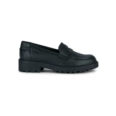 Immagine di Geox JR Casey Scarpe senza lacci per bambini, Taglia: 35, Black Pelle